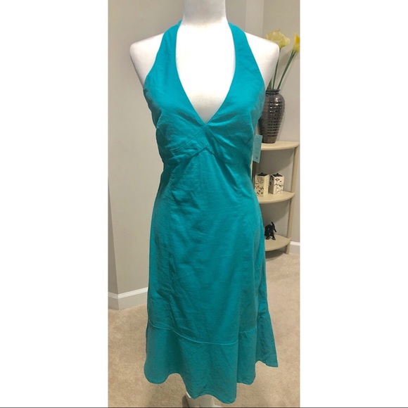 H&M | Dresses | Tiffany Blue Halter Dress | Poshmark